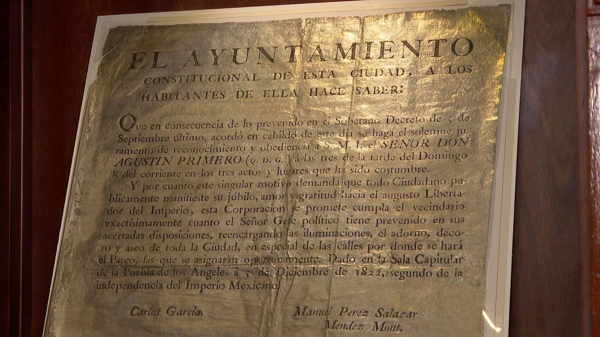 Unesco: Impresos Poblanos del Imperio Mexicano 1822