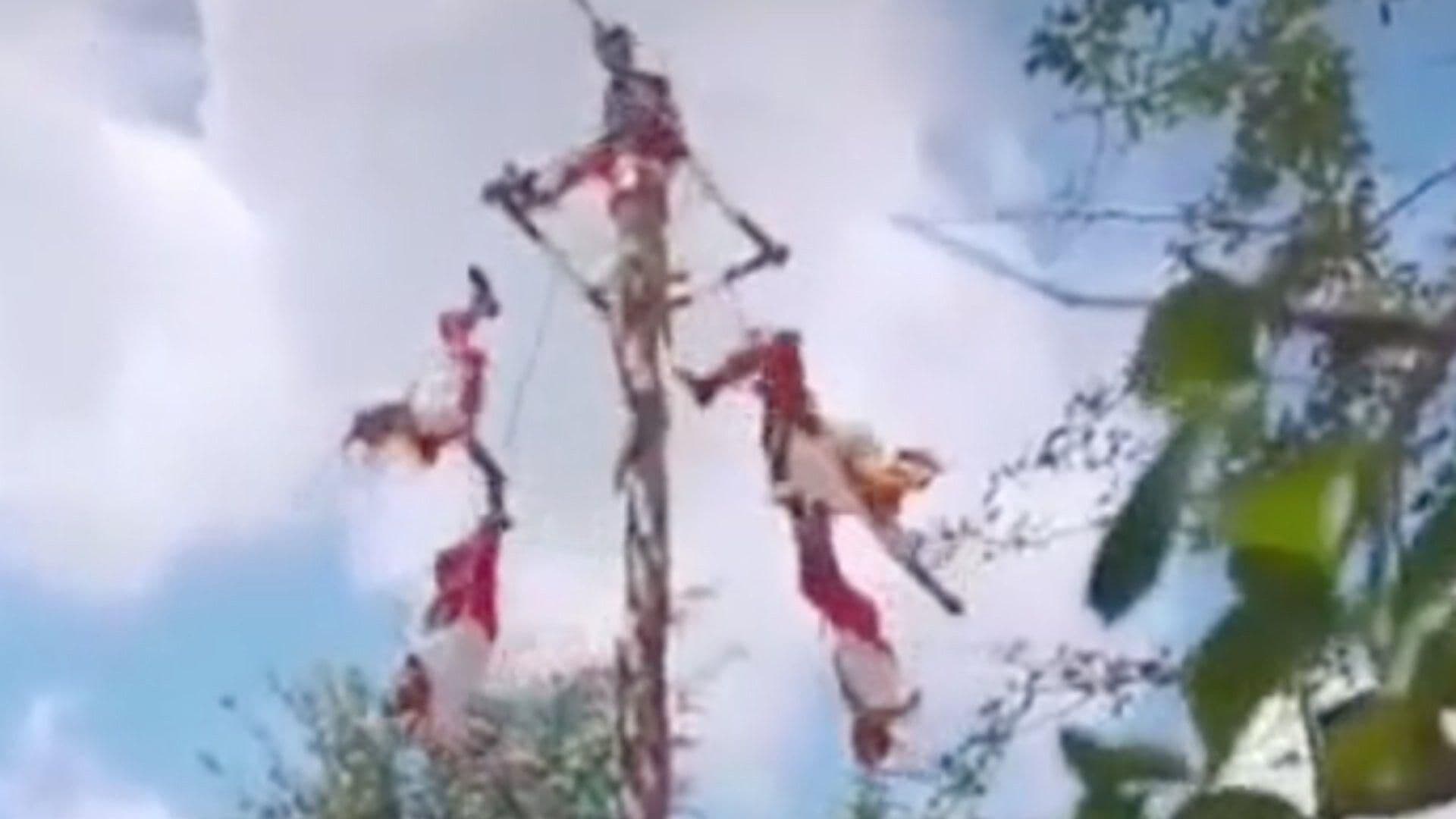 Video Voladores de Papantla Caen de Palo