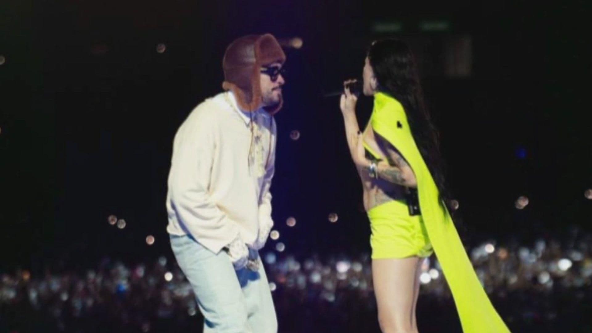 Cazzu, Invitada de Honor en Concierto de Bad Bunny; Así fue el Reencuentro