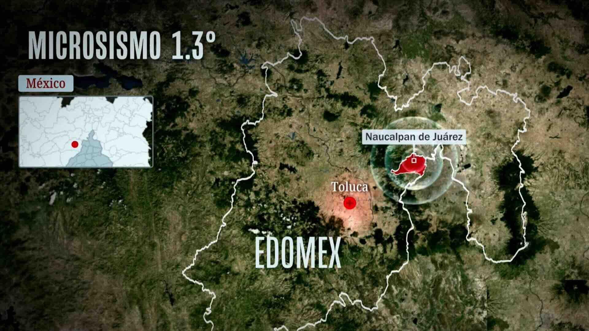 Se Registró Microsismo Magnitud 1.3 en Naucalpan, Estado de México
