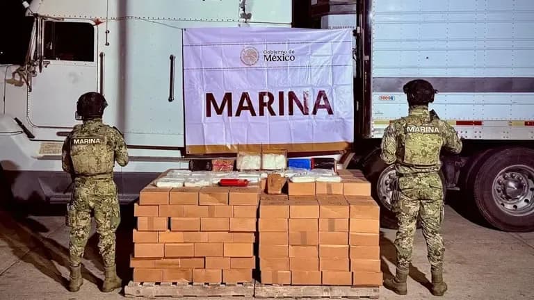 La Secretaría de Marna encabezó el operativo para el decomiso de droga. Foto: SSPC