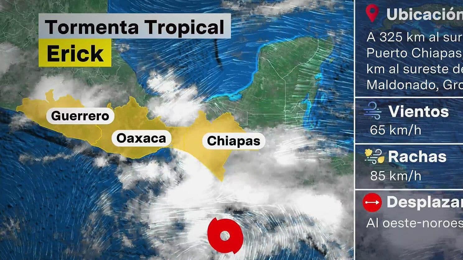 FOTO: Tormenta Tropical Erick ¿Cuál será su Trayectoria?