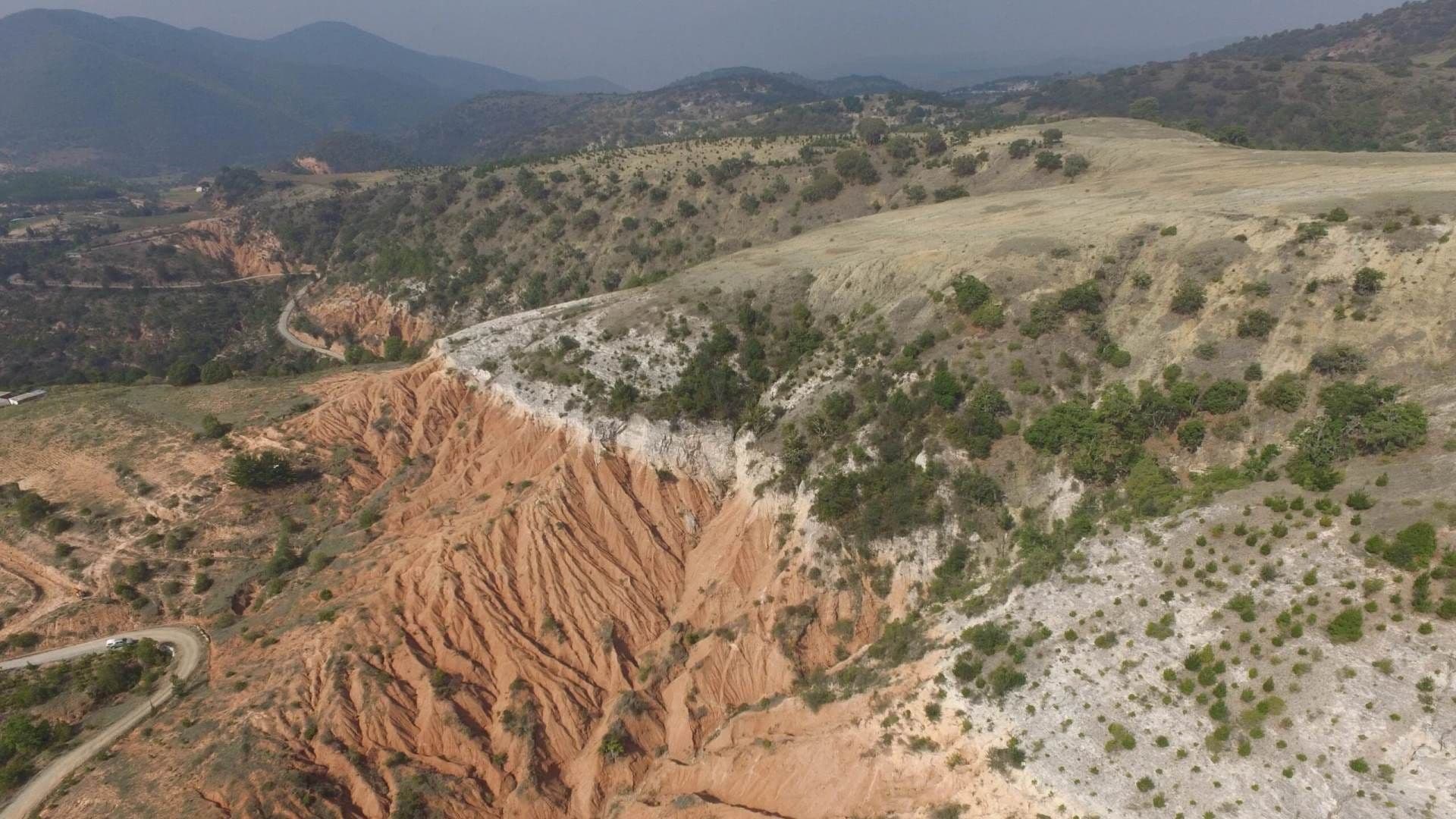 Vista panorámica del Geoparque Mixteca Alta de la UNESCO, en Oaxaca
