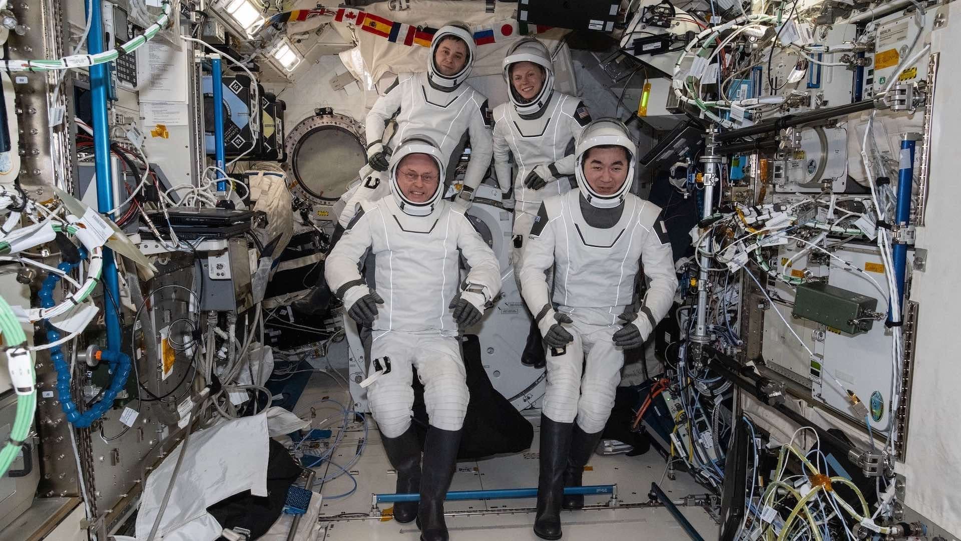 Astronautas evacuados de la Estación Espacial Internacional ofrecen conferencia de prensa