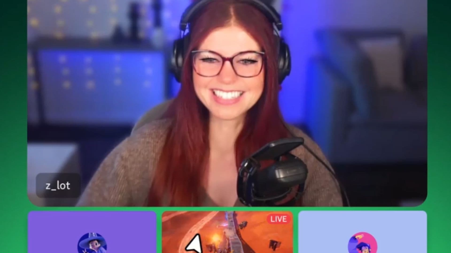 Una mujer transmite en vivo.