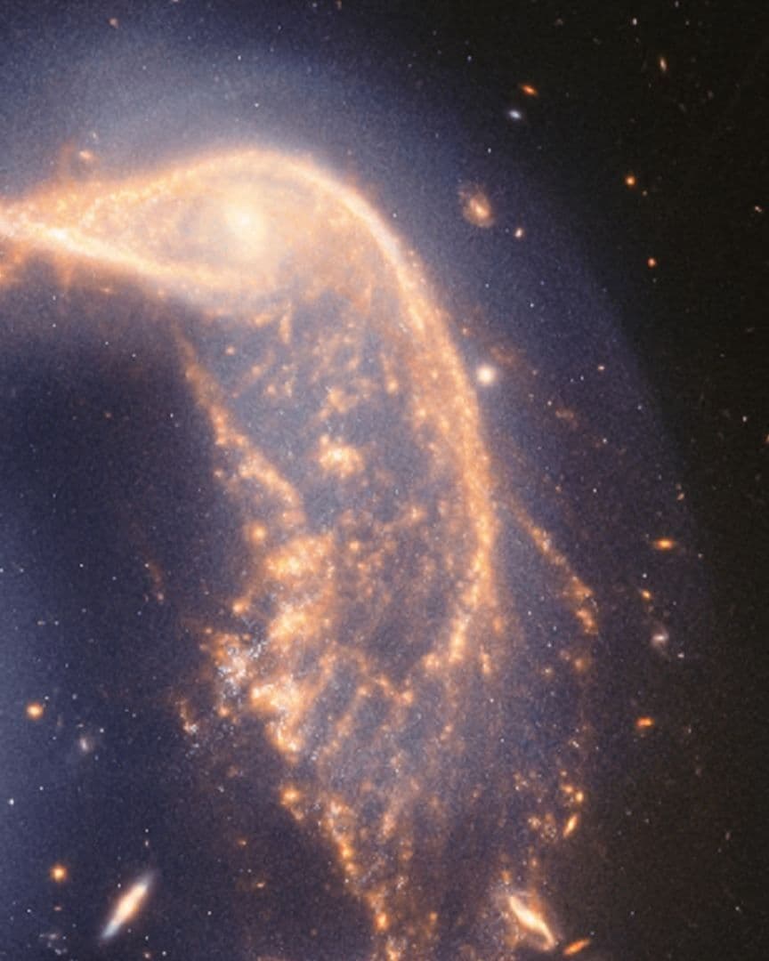 Galaxias en interaccióncaptadas por el Telescopio James Webb